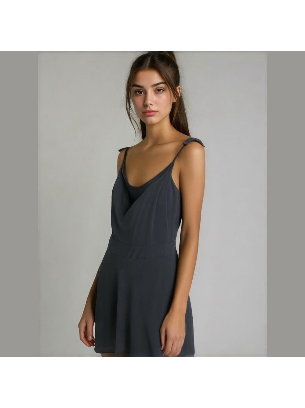 Express Black Ruffle Hem Romper - Size 4